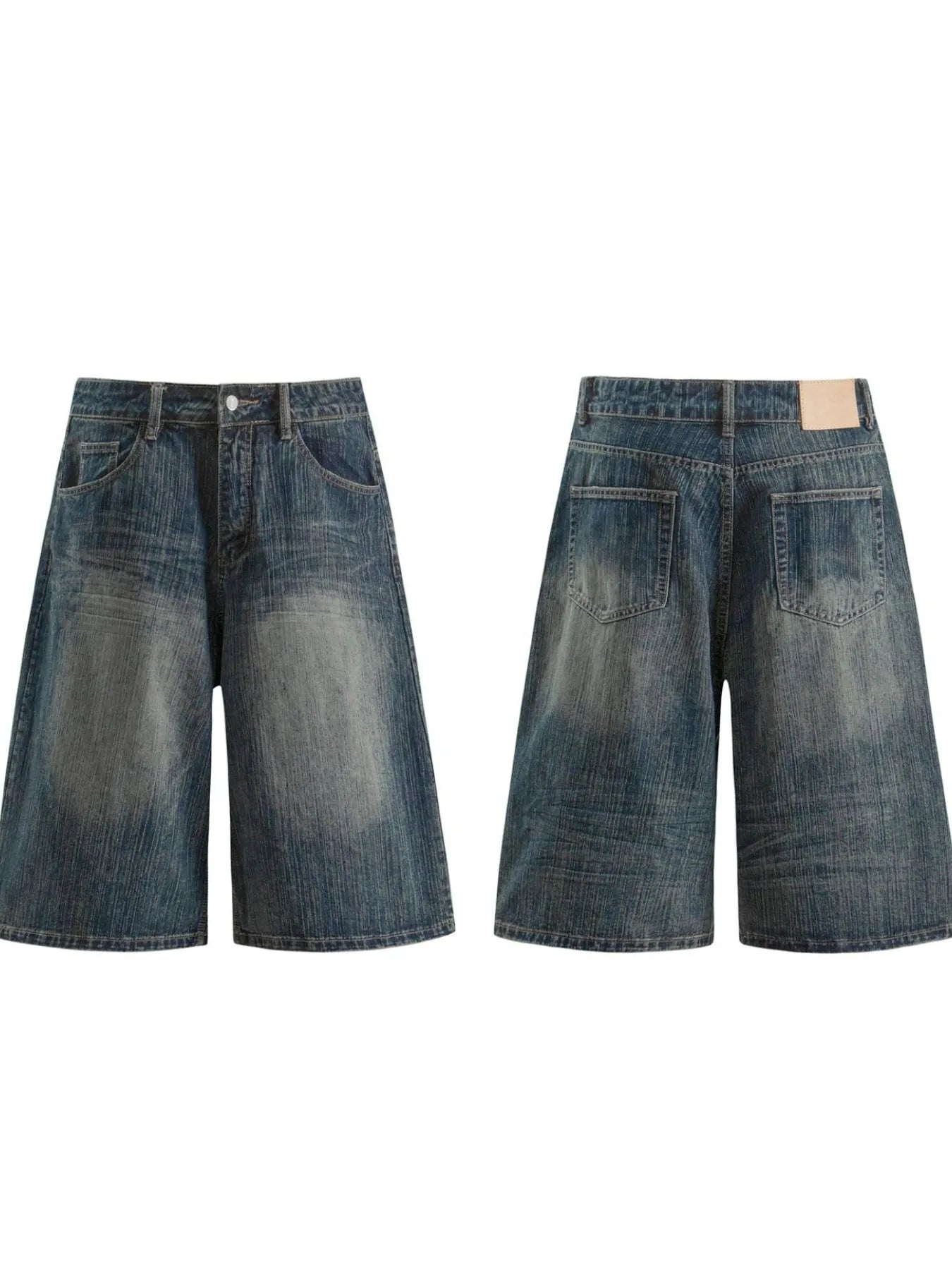 Men's Wide Leg Denim Shorts - Fashorio