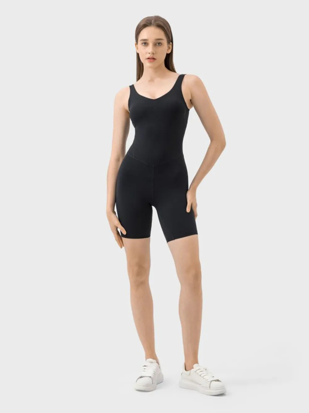 Millennia Wide Strap Active Romper - Fashorio