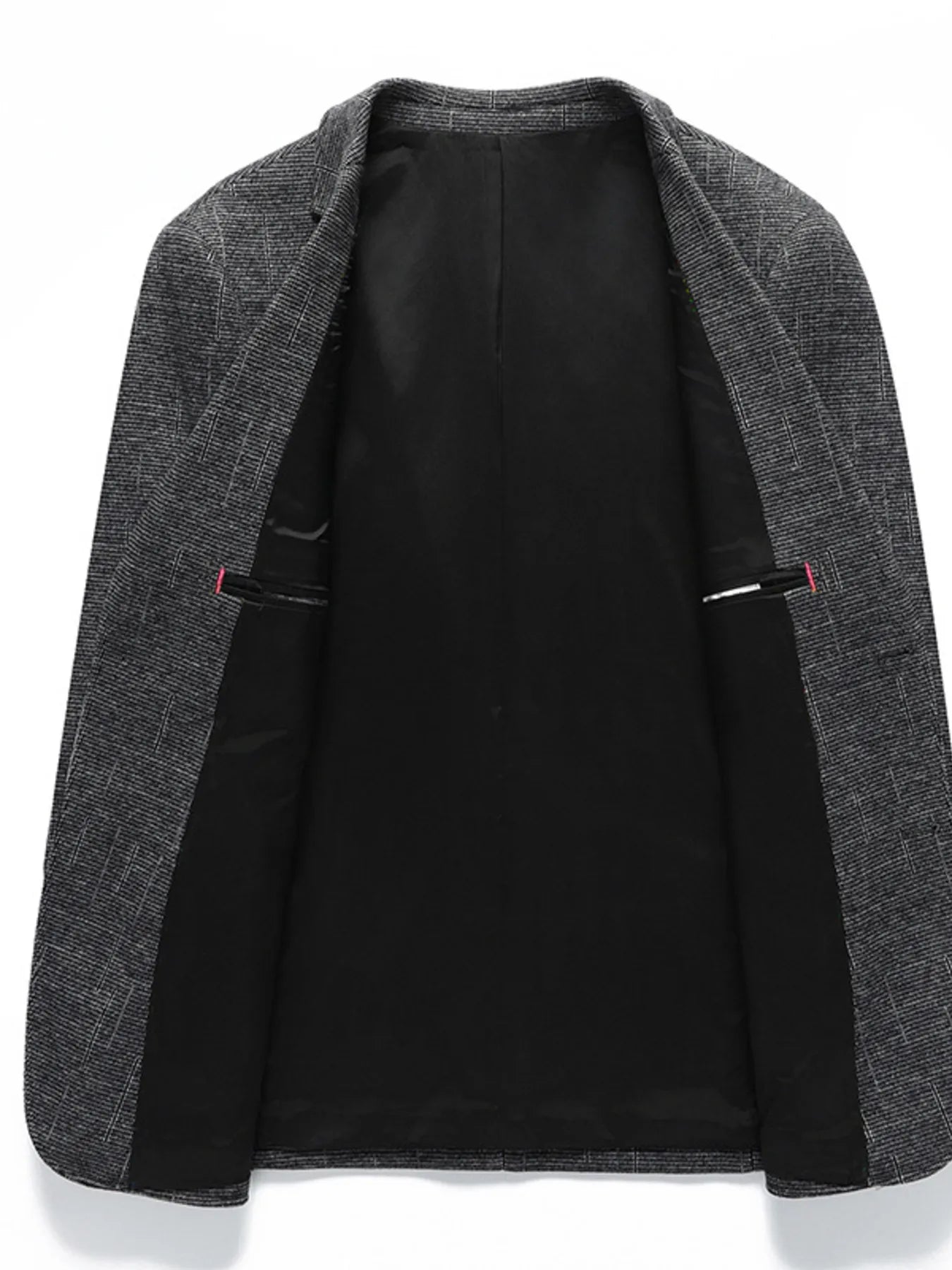 Men's Single-Breasted Tweed Blazer - Fashorio