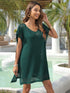 Crochet Trim Beach Cover Up Dress - Fashorio