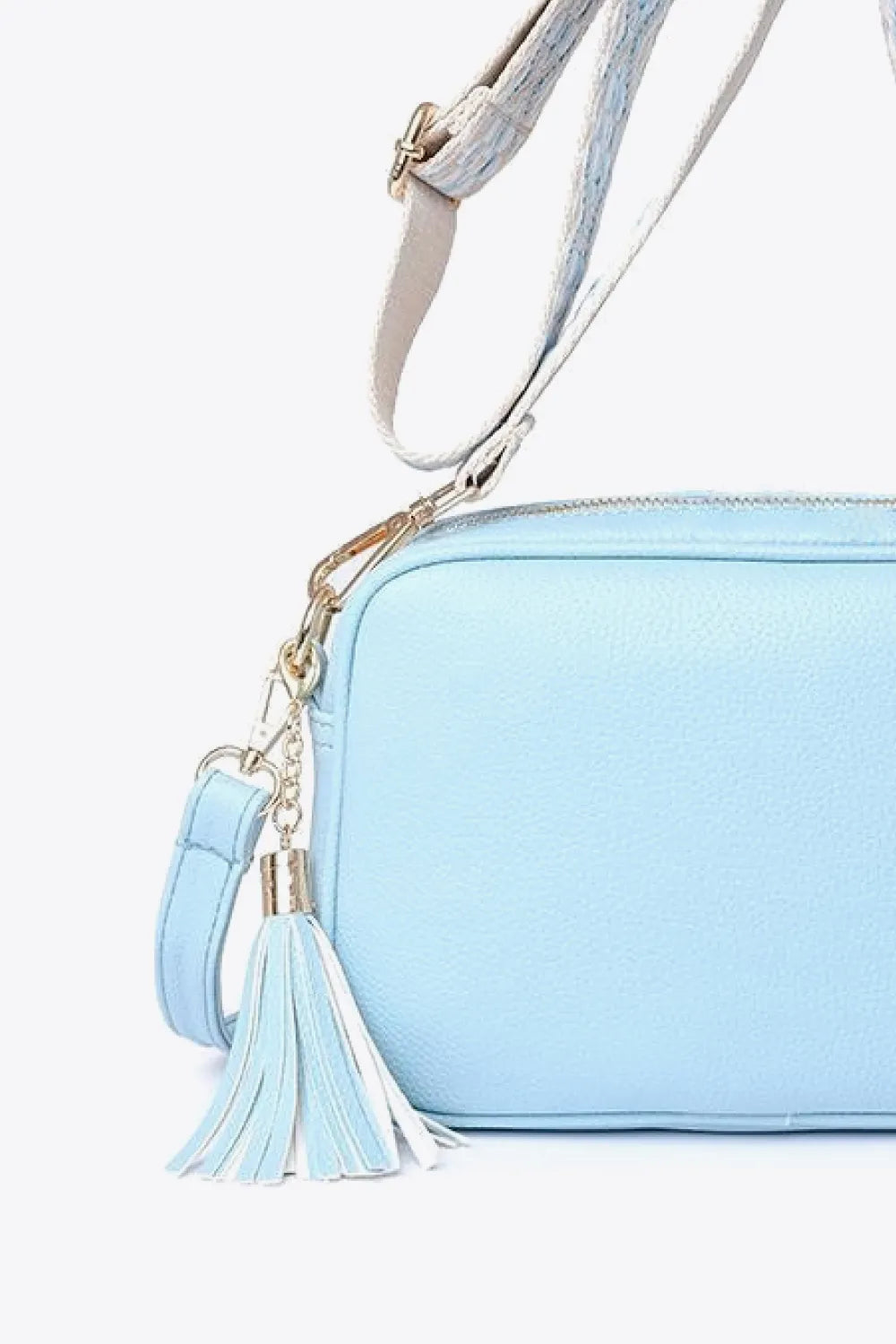 PU Leather Tassel Crossbody Bag - Fashorio