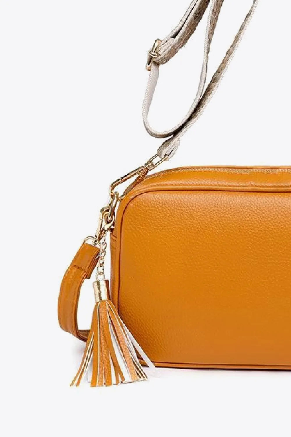 PU Leather Tassel Crossbody Bag - Fashorio