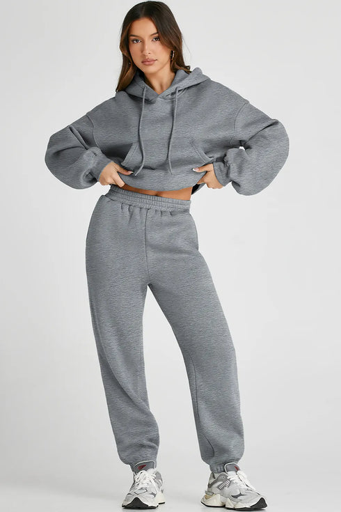Women’s Hooded Jogger Set – Casual 2 Piece Outfit - Fashorio