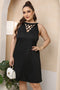 Plus-Size Cutout Sleeveless Dress – Flattering Round Neck Style Black - Fashorio