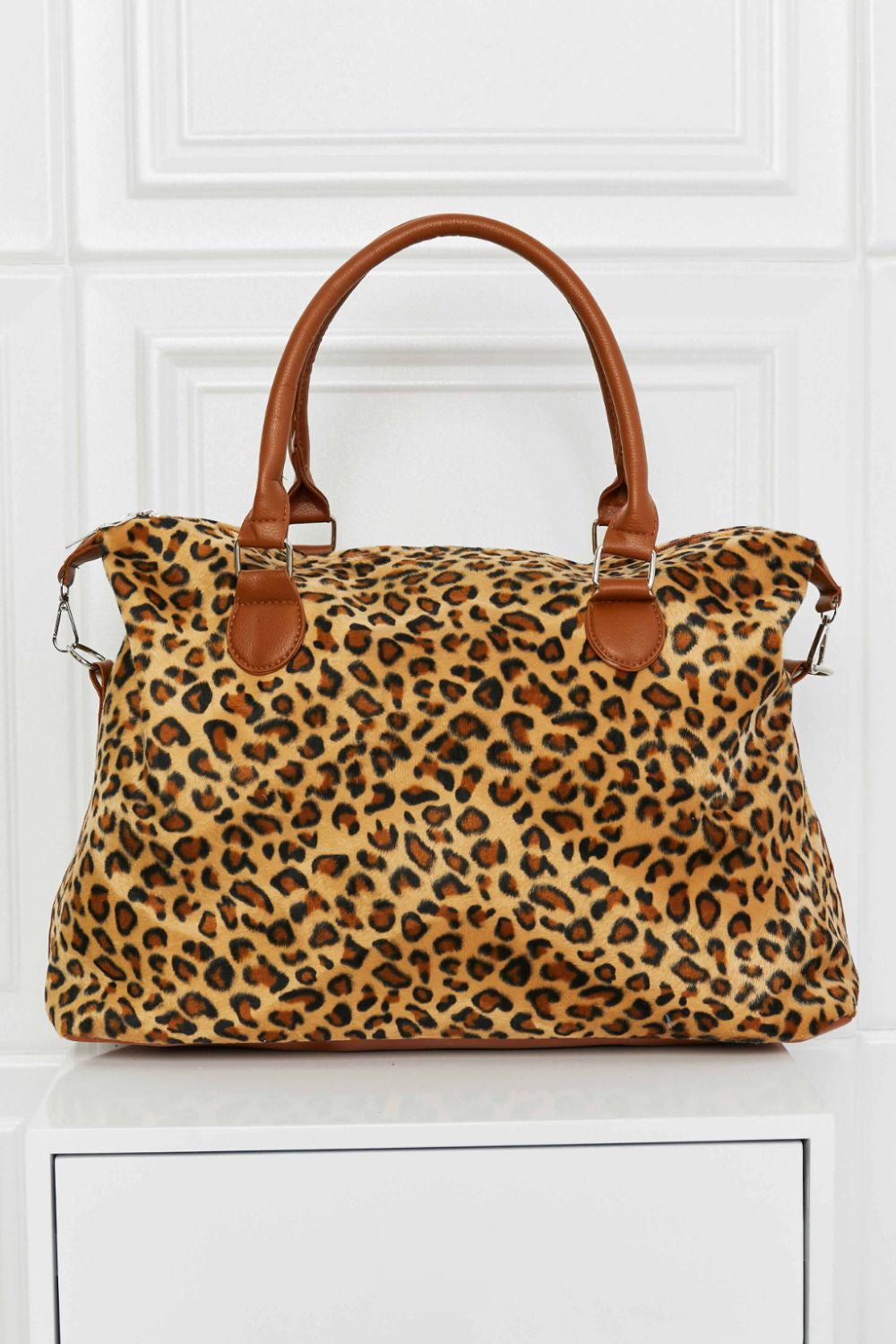 Animal Print Brushed Weekender Bag - Fashorio