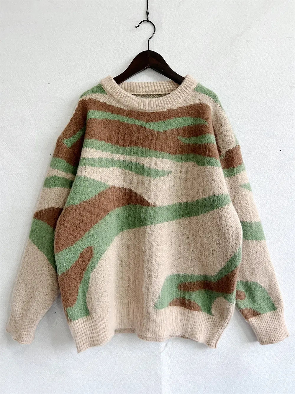 Color Block Round Neck Sweater - Fashorio
