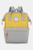 Himawari Waterproof Canvas Backpack Bag with Side Pockets Lemon Grey One Size - Fashorio