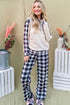 And The Why Drawstring Hooded Top and Plaid Pants Lounge Set - Fashorio