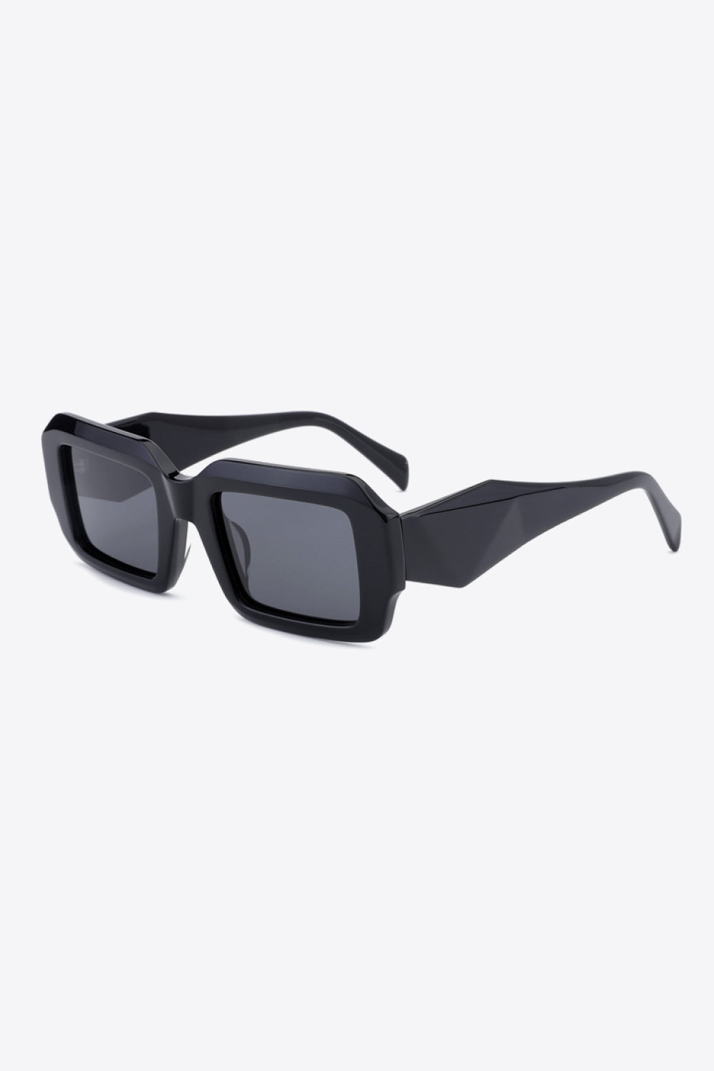 Rectangle TAC Polarization Lens Full Rim Sunglasses Black One Size - Fashorio