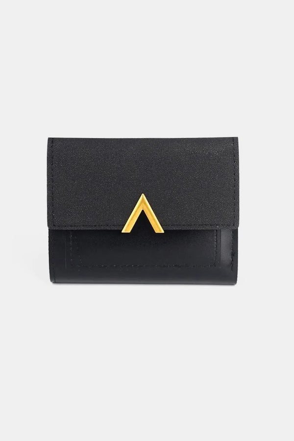 Zenana Compact Trifold Wallet Black One Size - Fashorio