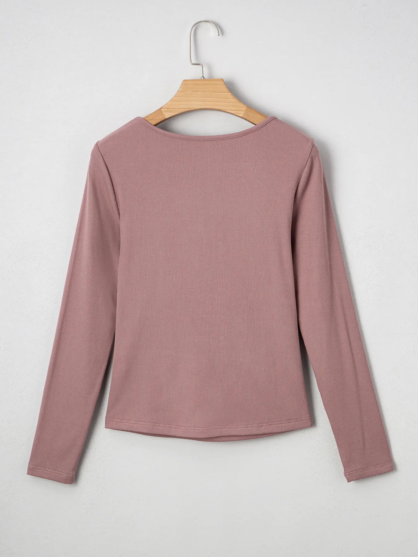Ruched Front Long Sleeve T-Shirt - Fashorio
