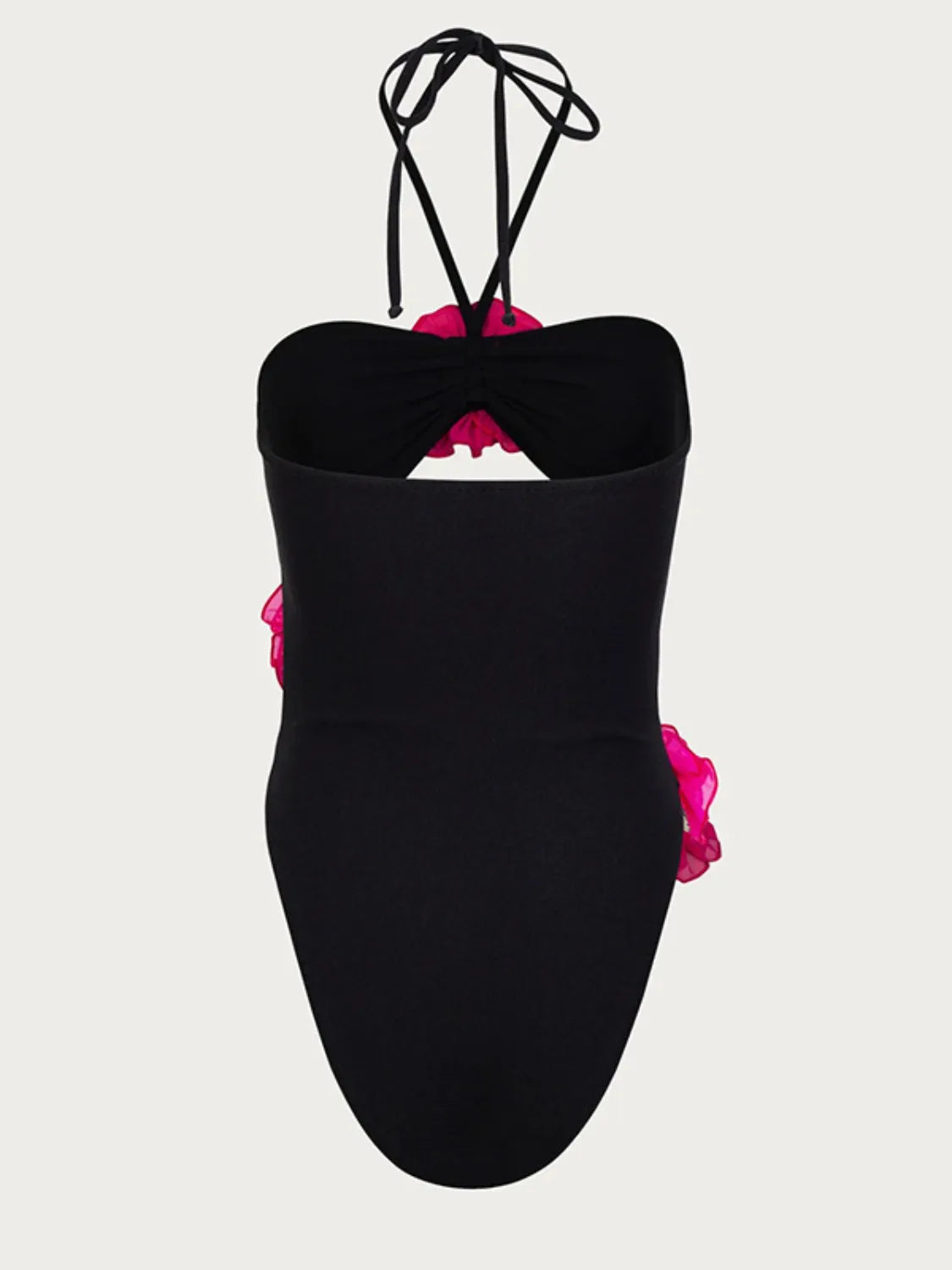 Flower Cutout Halter Neck One-Piece Swimwear - Fashorio