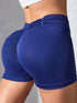 Ruched High Waist Active Shorts - Fashorio