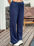 Drawstring Wide Leg Active Pants - Fashorio