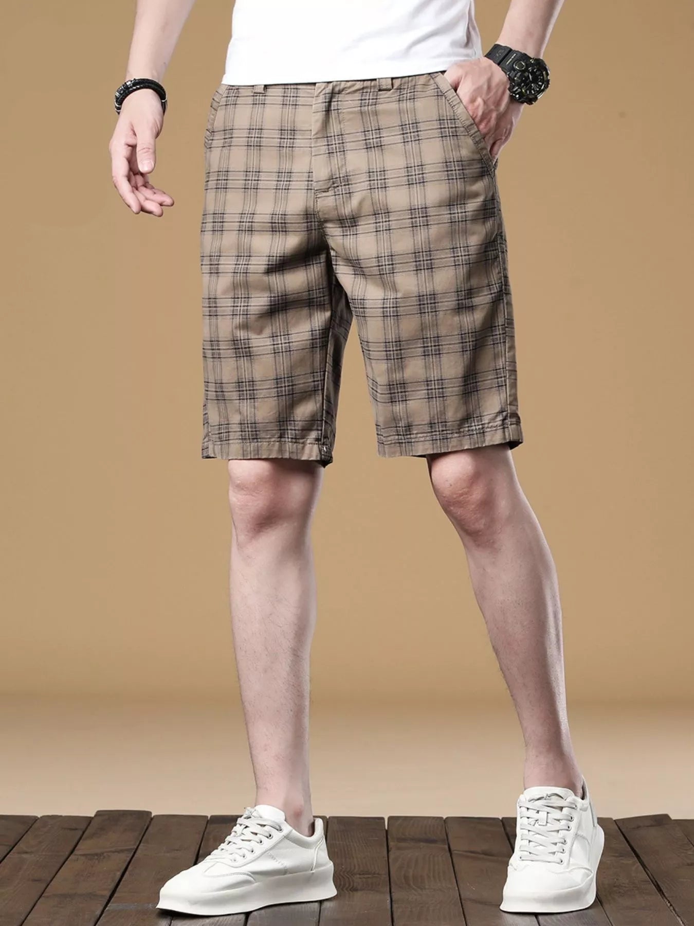 Men's Plaid Casual Shorts - Fashorio