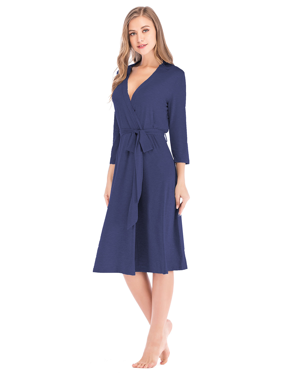 Plunge Tie Front Night Dress - Fashorio