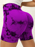 Tie-Dye High Waist Active Shorts - Fashorio