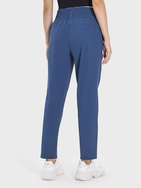 Millennia Pocketed High Waist Active Pants - Fashorio