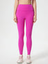 Millennia Wide Waistband Active Leggings Fuchsia Pink - Fashorio