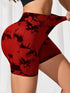 Tie-Dye High Waist Active Shorts - Fashorio