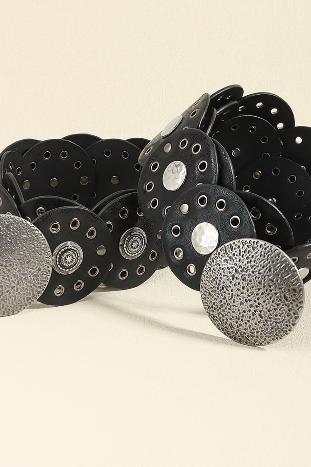 Round Shape PU Leather Belt - Fashorio