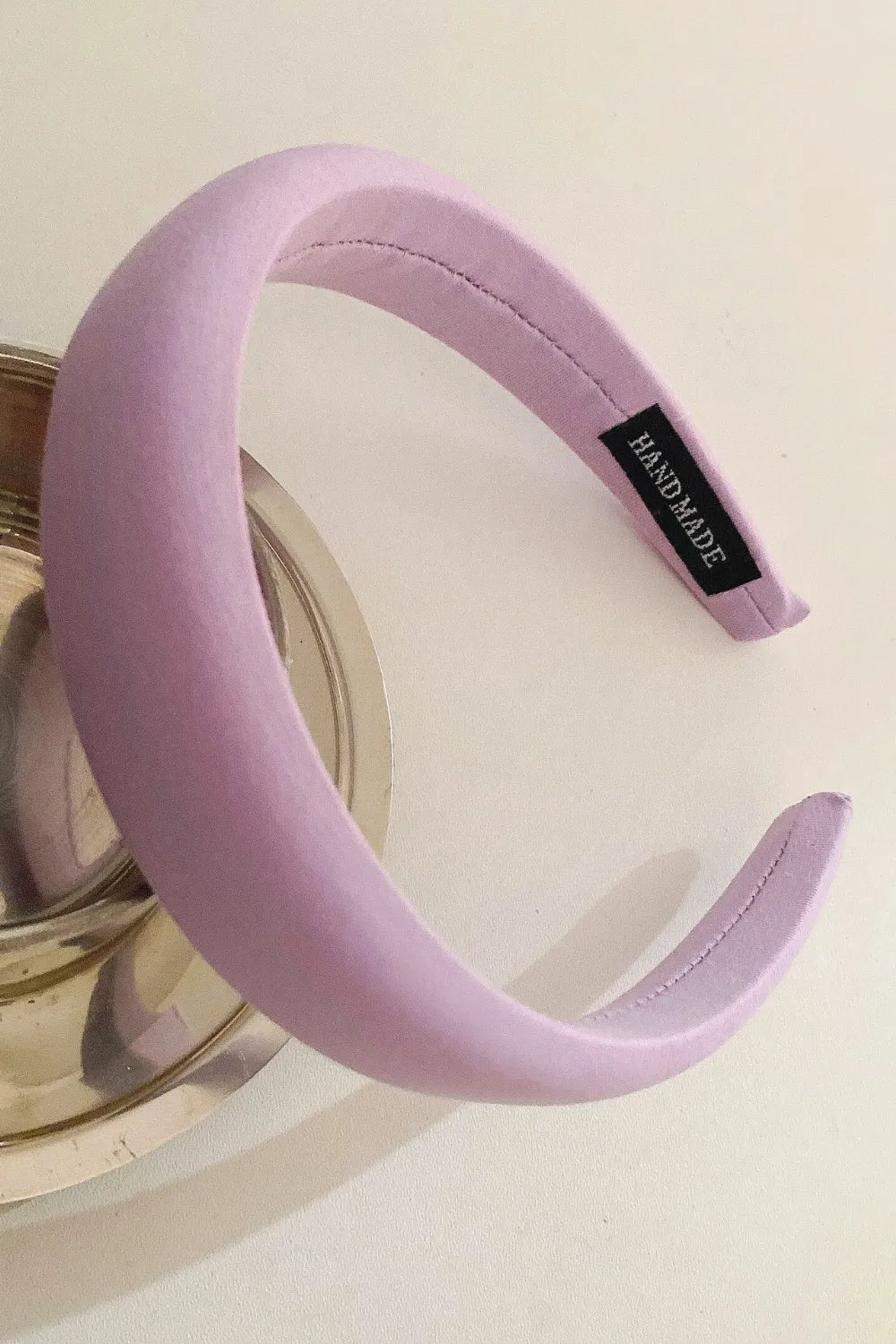 Solid Polyester Wide Headband Lilac One Size - Fashorio