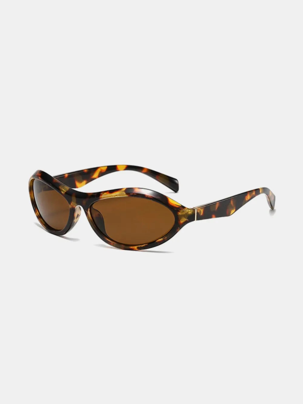 Cat Eye Polycarbonate Sunglasses Coffee Brown One Size - Fashorio