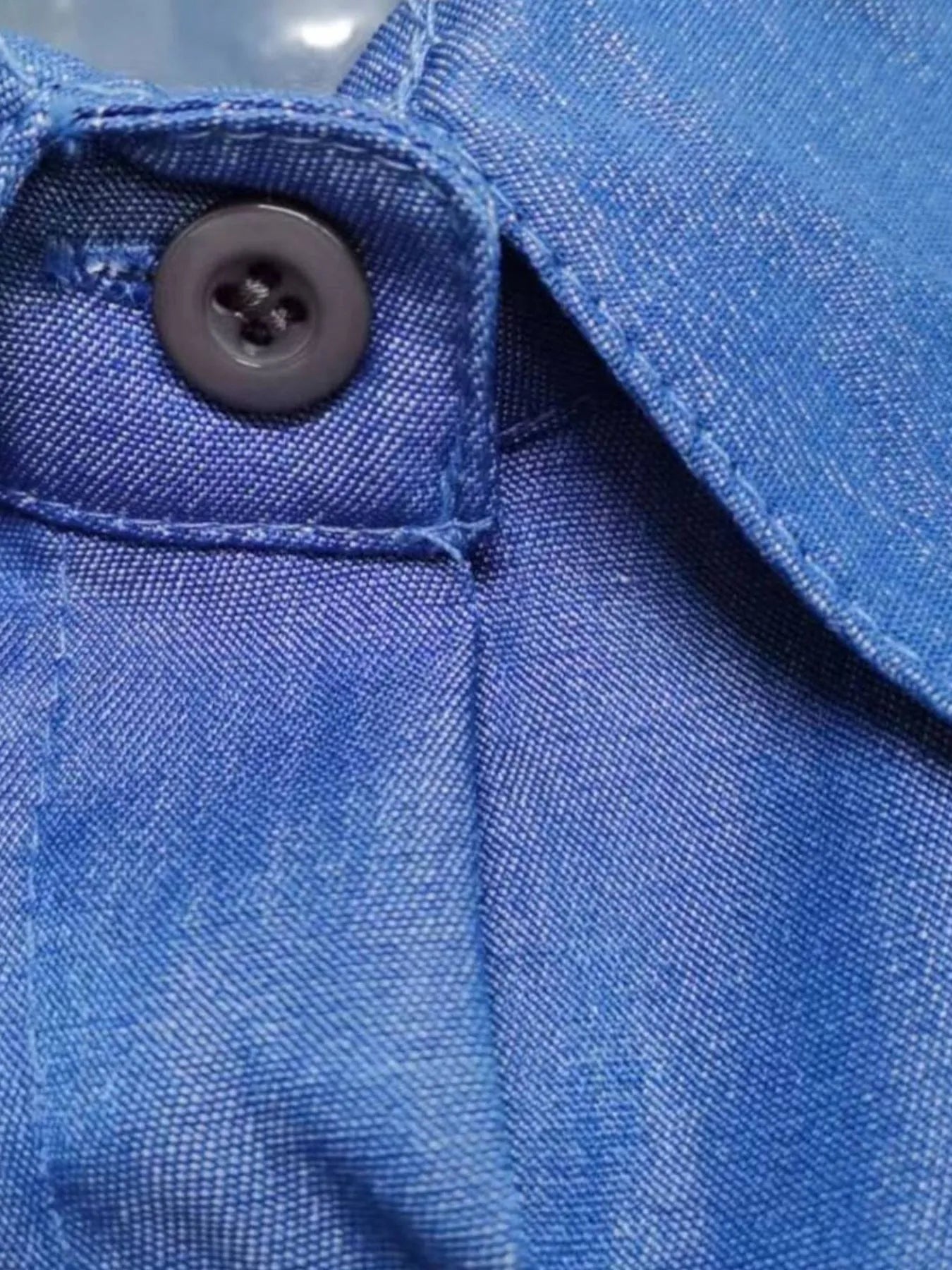 Full Size Button-Down Maxi Denim Dress Plus Size - Fashorio