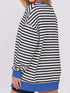 Notched Long Sleeve Oversized Sweatshirt - Fashorio