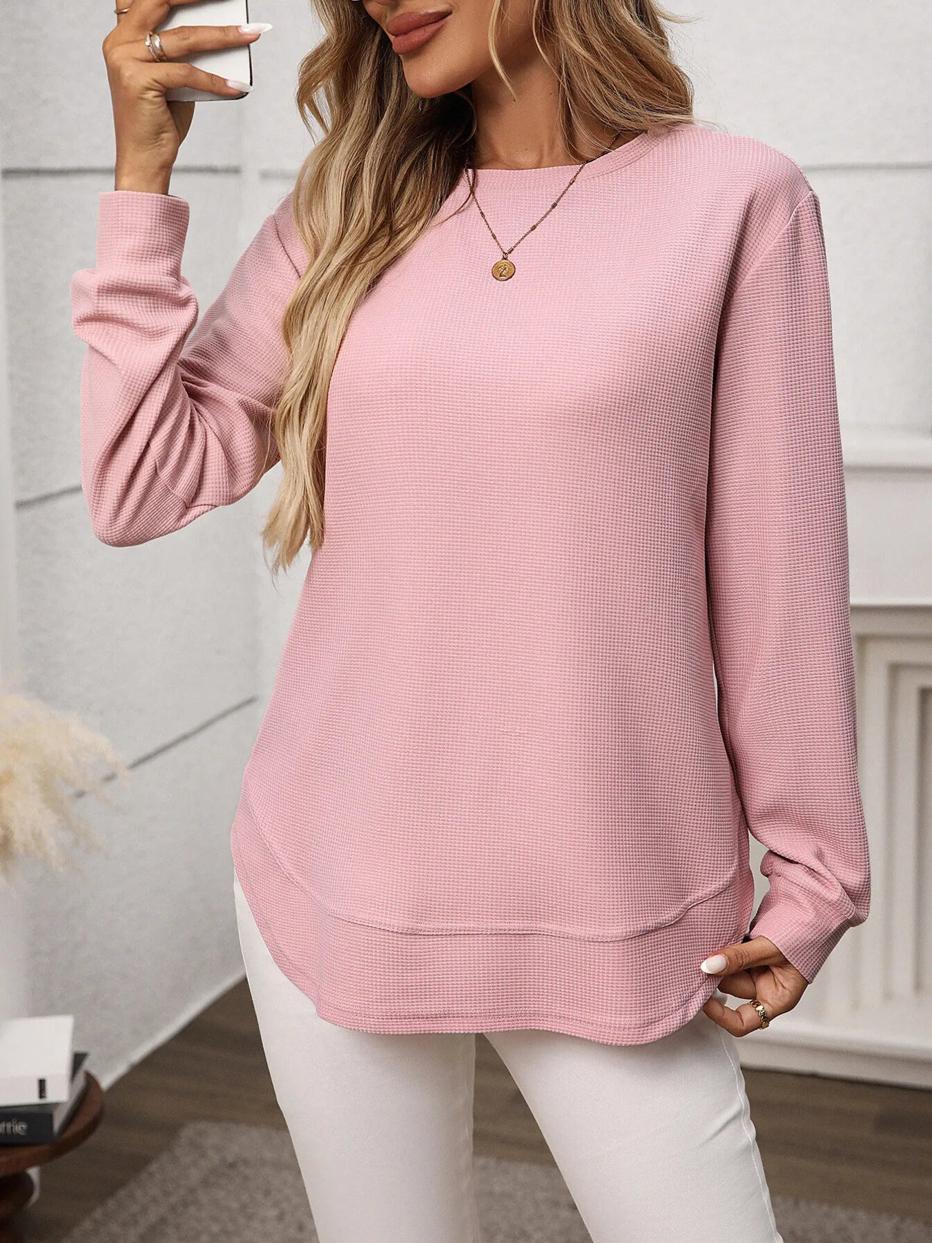 Long Sleeve Round Neck T-Shirt - Fashorio
