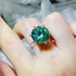 10 Carat Moissanite 925 Sterling Silver Ring Green - Fashorio