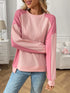 Color Block Long Sleeve Sweatshirt - Fashorio