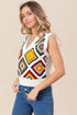 BiBi Diamond Granny Square Sweater Vest - Fashorio