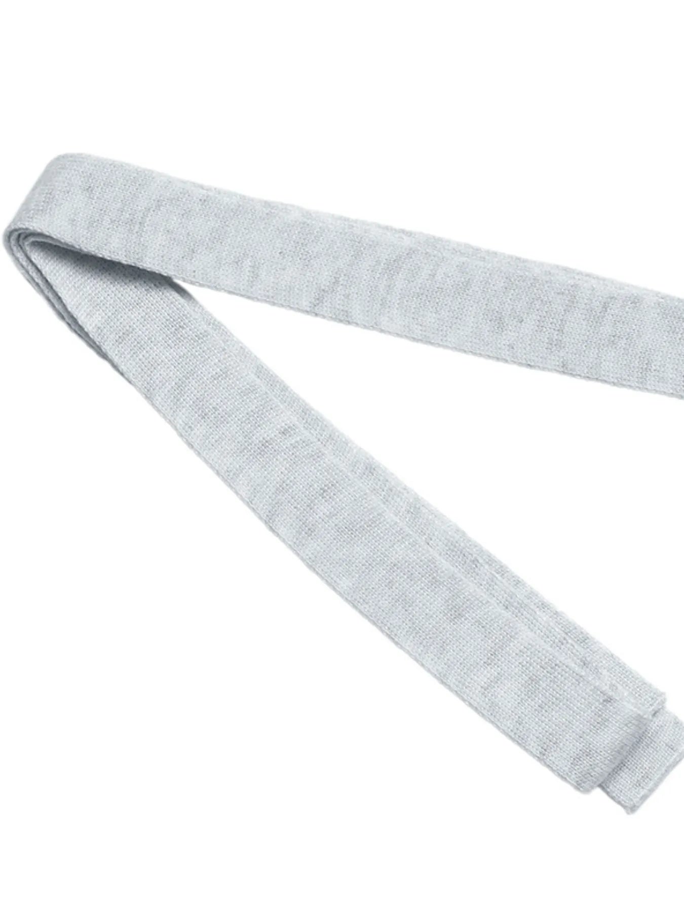 Striped Trim Tie Waist Sweater Dress - Fashorio