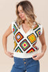 BiBi Diamond Granny Square Sweater Vest - Fashorio