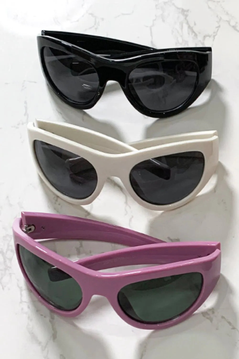 Polycarbonate Frame Cat-Eye Sunglasses - Fashorio