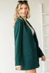 First Love Full Size Open Front Long Sleeve Blazer with Pockets - Fashorio