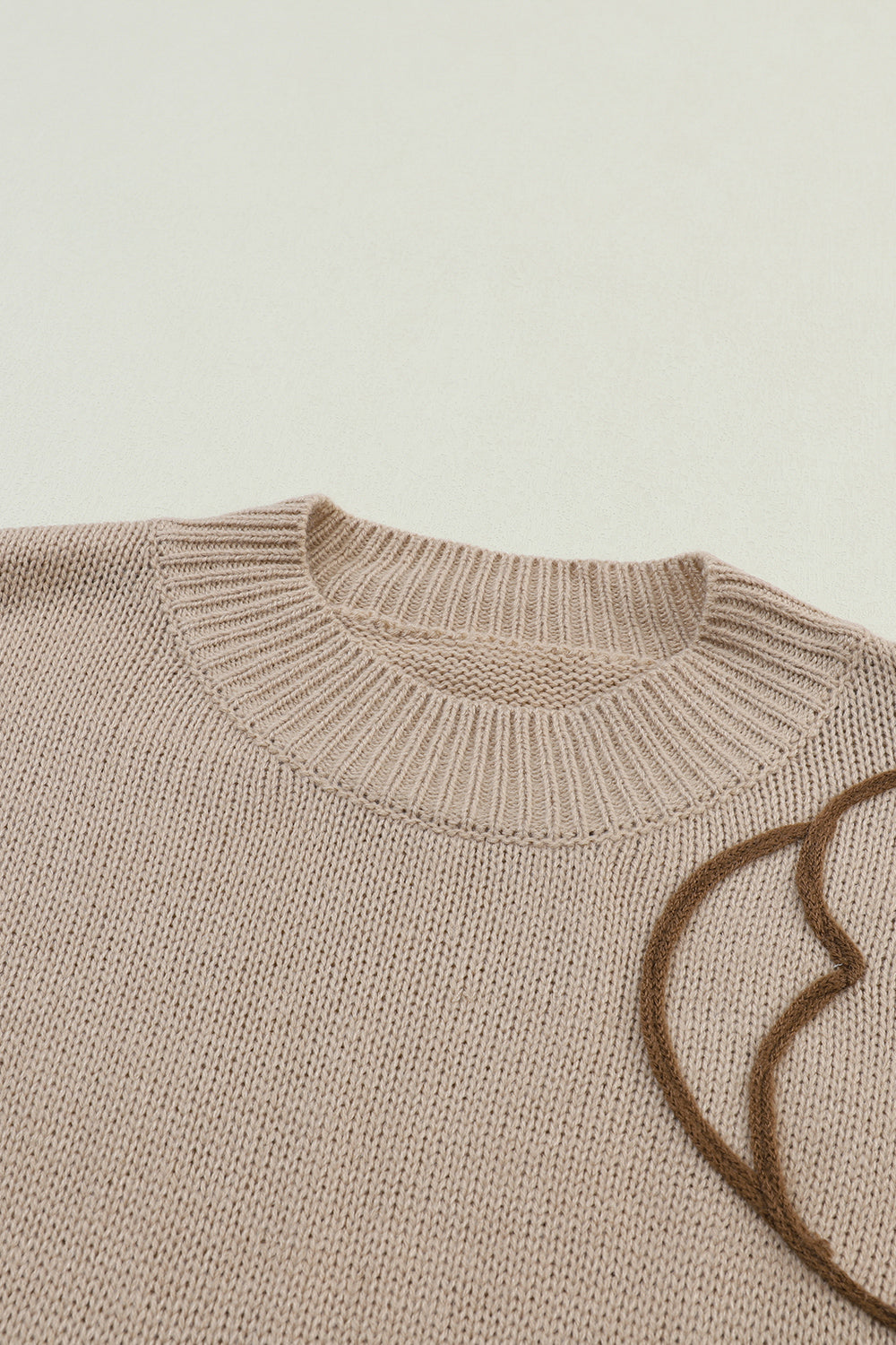 Floral Round Neck Drop Shoulder Sweater - Fashorio