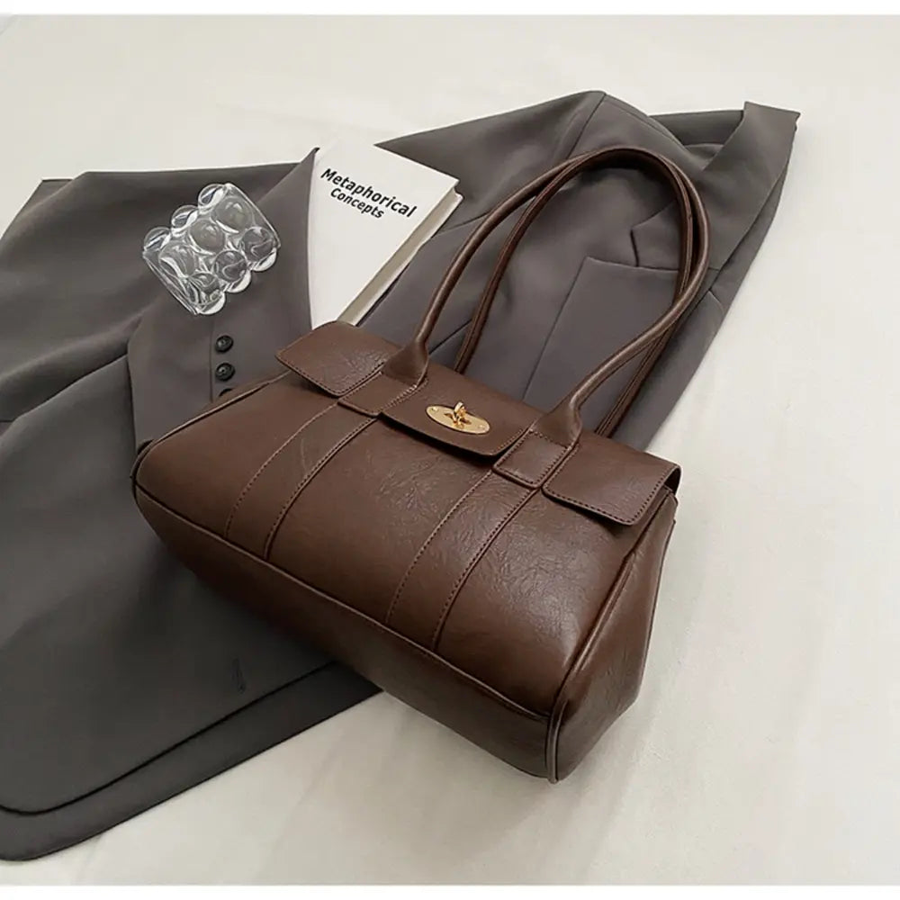 PU Leather Shoulder Bag - Fashorio