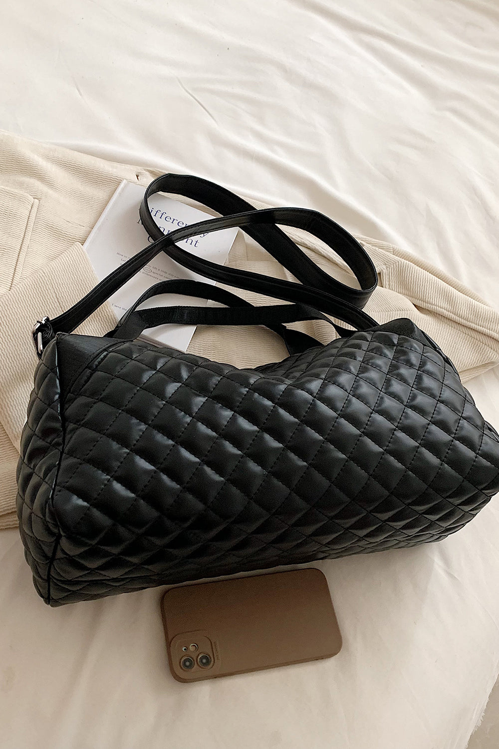 Large PU Leather Handbag - Fashorio