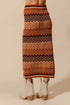 SO ME Multi Color Chevron Knit Skirt - Fashorio