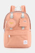 Himawari Waterproof Canvas Backpack Bag with Removable Coin Purse Apricot Pink One Size - Fashorio