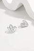 925 Sterling Silver Heart Stud Earrings - Fashorio