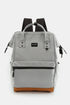 Himawari Waterproof Canvas Travel Backpack Bag with USB Port Gray One Size - Fashorio