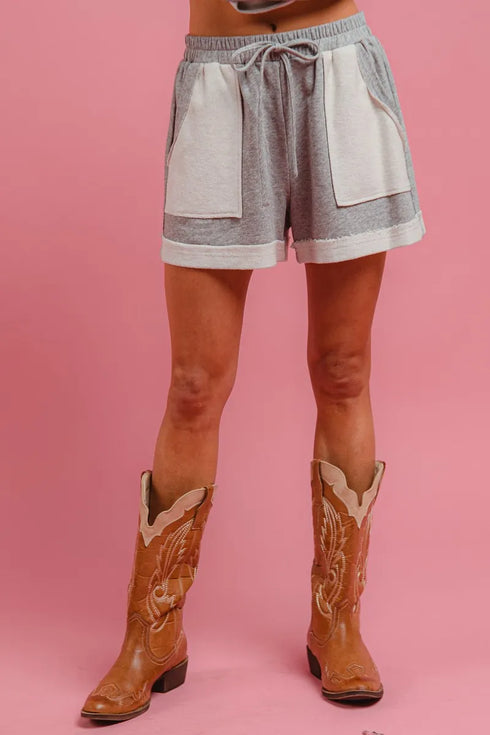 BiBi French Terry Knit Shorts with Side Pocket - Fashorio