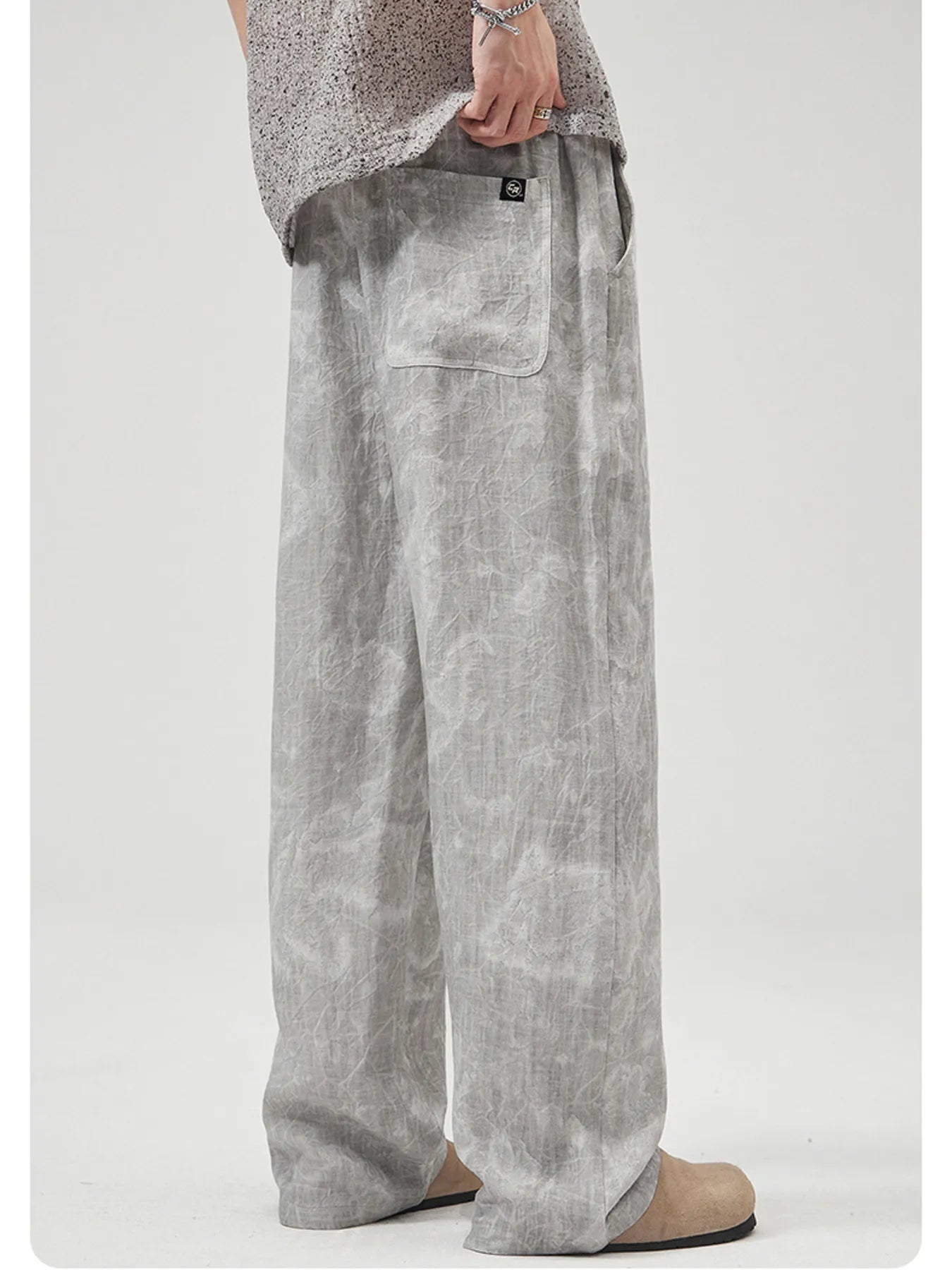 Men's Full Size Drawstring Wide Leg Breathable Pants Plus Size - Fashorio