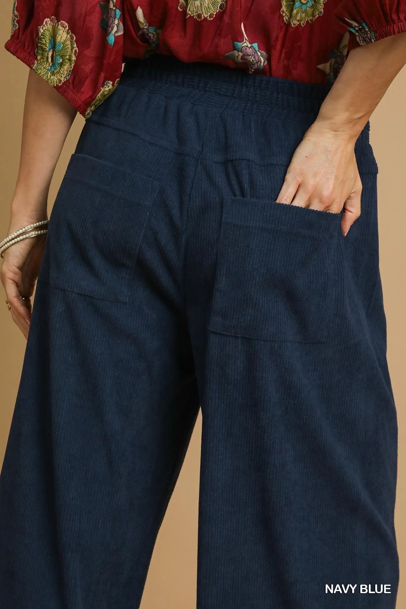 Umgee Wide-Leg Corduroy Pants - Fashorio