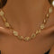 18K Gold-Plated Spiral Neclace and Bracelet Jewelry Set Gold One Size - Fashorio