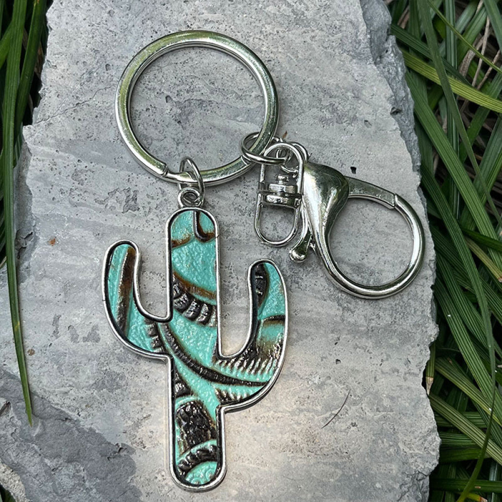 Cactus Shape Key Chain Style E One Size - Fashorio