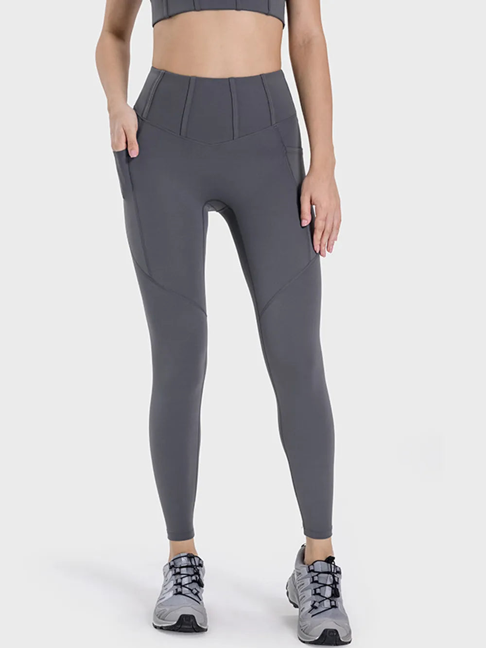 Millennia Pocketed High Waist Active Leggings - Fashorio